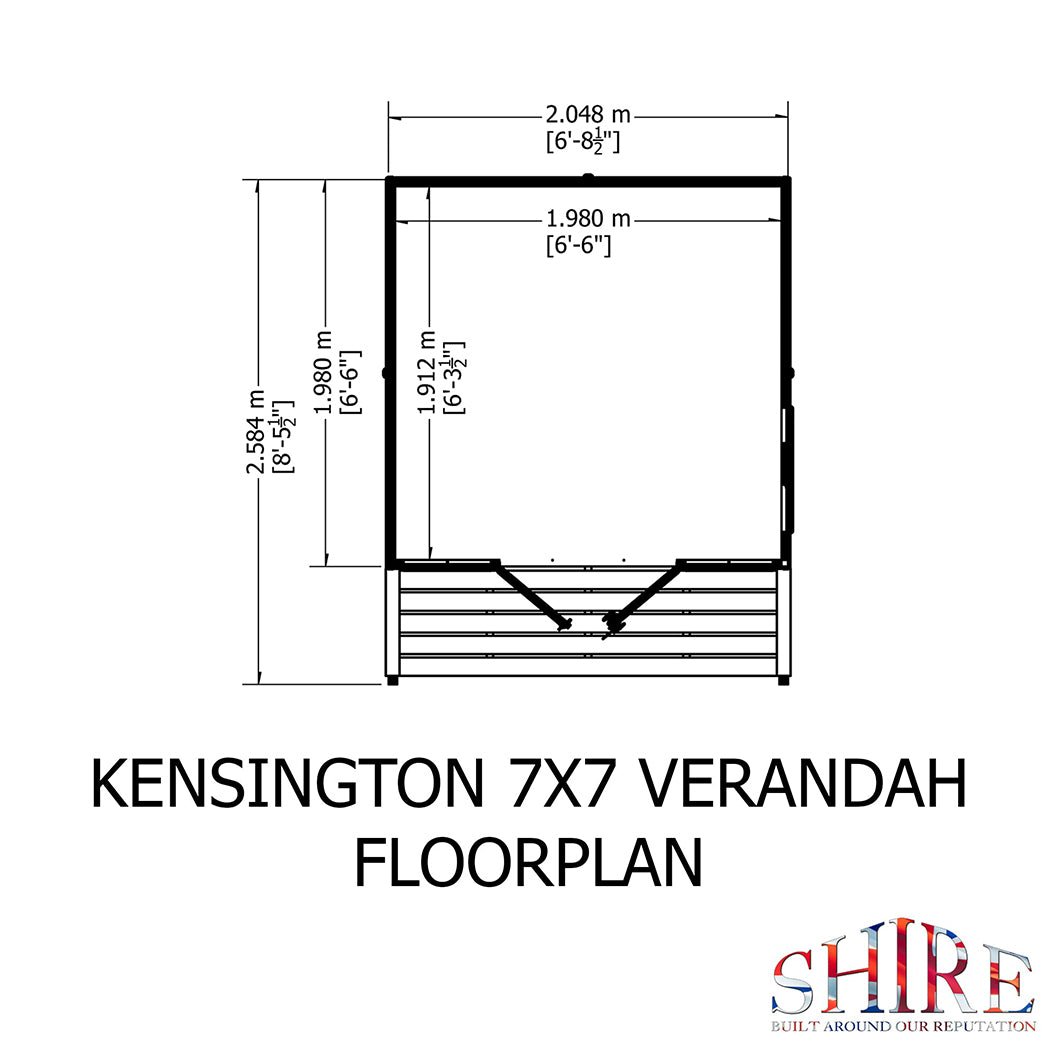 Shire Kensington 7x7ft Double Door T&G Wooden Summerhouse - JJ Building Materials
