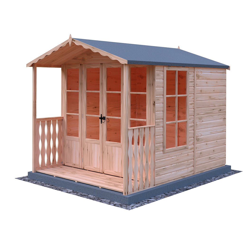 Shire Kensington 7x7ft Double Door T&G Wooden Summerhouse - JJ Building Materials