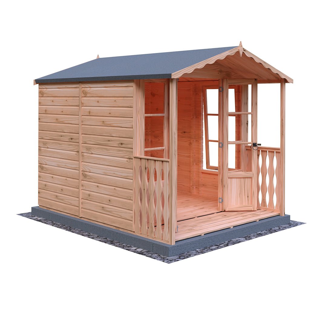 Shire Kensington 7x7ft Double Door T&G Wooden Summerhouse - JJ Building Materials