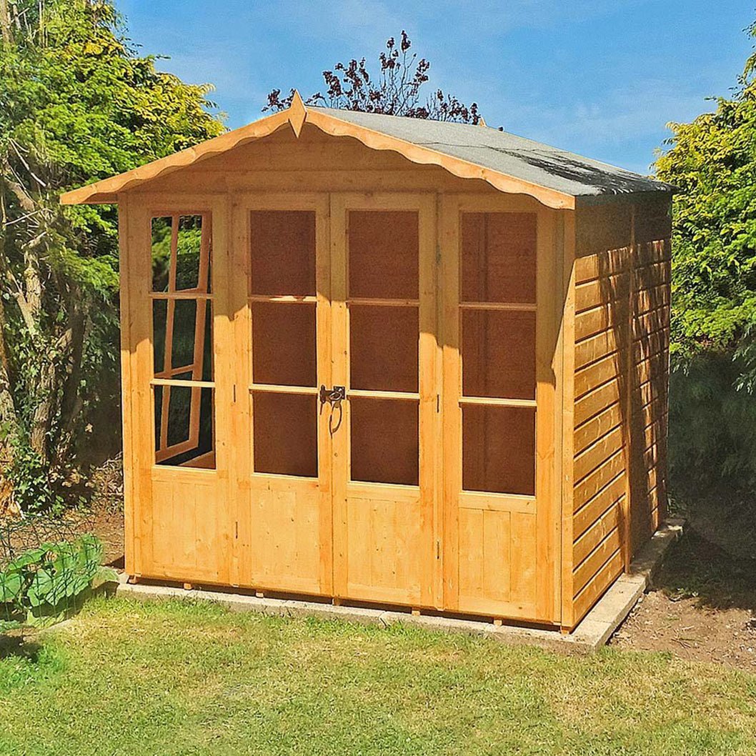 Shire Kensington 7x7ft Double Door T&G Wooden Summerhouse - JJ Building Materials