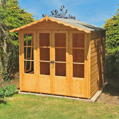 Shire Kensington 7x7ft Double Door T&G Wooden Summerhouse - JJ Building Materials