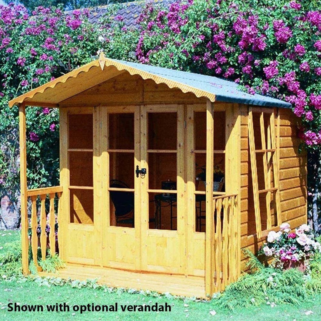 Shire Kensington 7x7ft Double Door T&G Wooden Summerhouse - JJ Building Materials
