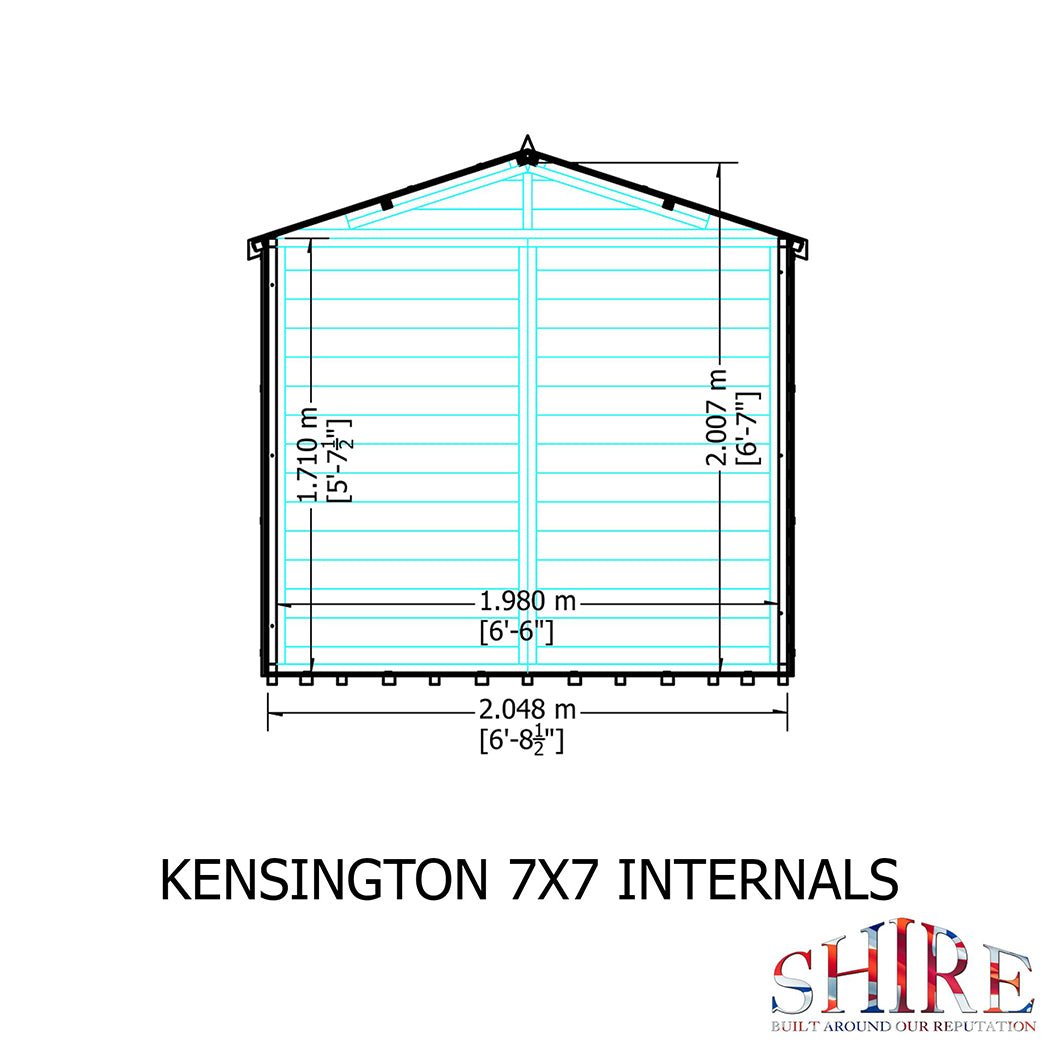 Shire Kensington 7x7ft Double Door T&G Wooden Summerhouse - JJ Building Materials