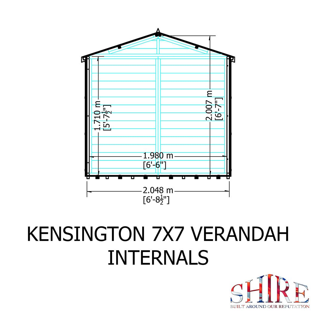 Shire Kensington 7x7ft Double Door T&G Wooden Summerhouse - JJ Building Materials