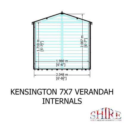 Shire Kensington 7x7ft Double Door T&G Wooden Summerhouse - JJ Building Materials