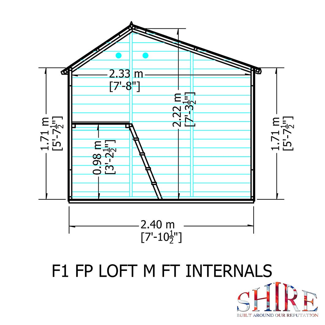 Shire Loft 8x6ft Kids Playhouse - JJ Building Materials