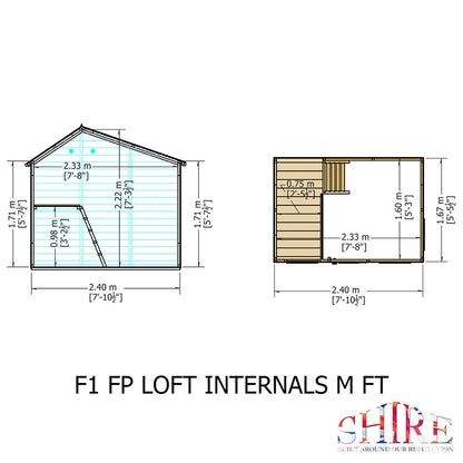 Shire Loft 8x6ft Kids Playhouse - JJ Building Materials