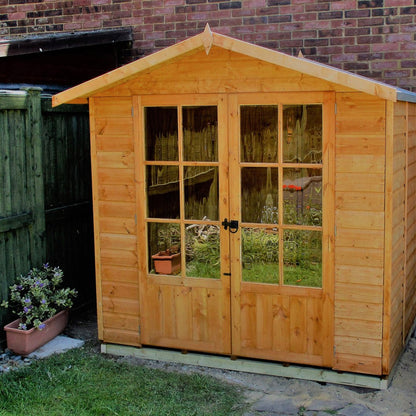 Shire Lumley 7x7ft Double Door Wooden Summerhouse - JJ Building Materials