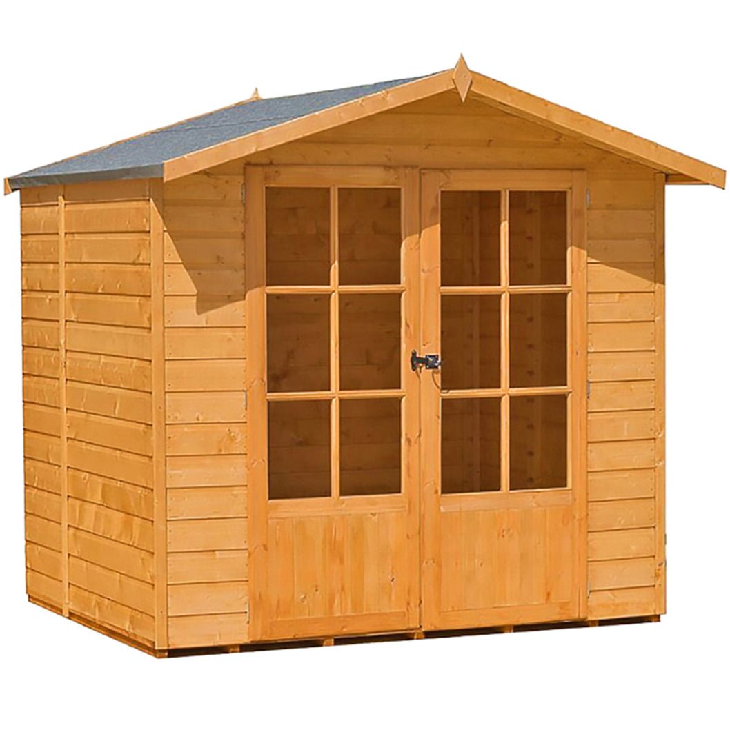 Shire Lumley 7x7ft Double Door Wooden Summerhouse - JJ Building Materials