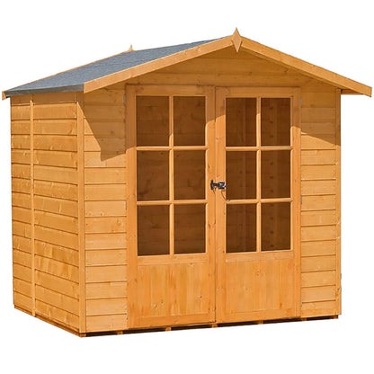 Shire Lumley 7x7ft Double Door Wooden Summerhouse - JJ Building Materials