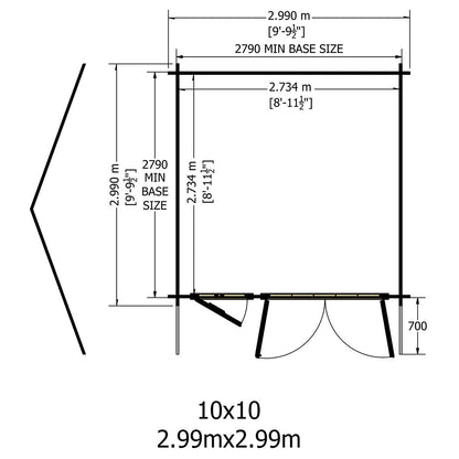 Shire Marlborough Log Cabin With 28mm Log Thickness - JJ Building Materials