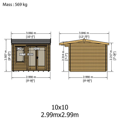 Shire Marlborough Log Cabin With 28mm Log Thickness - JJ Building Materials