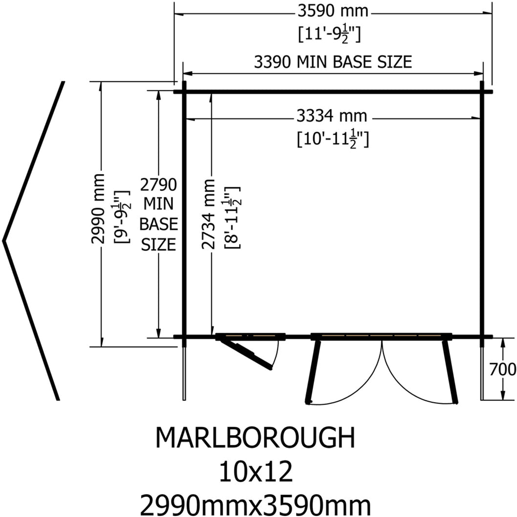 Shire Marlborough Log Cabin With 28mm Log Thickness - JJ Building Materials