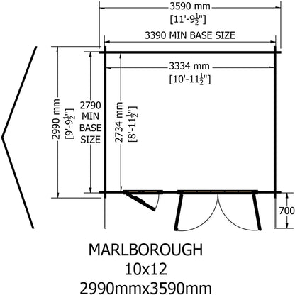 Shire Marlborough Log Cabin With 28mm Log Thickness - JJ Building Materials
