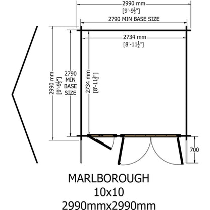Shire Marlborough Log Cabin With 28mm Log Thickness - JJ Building Materials