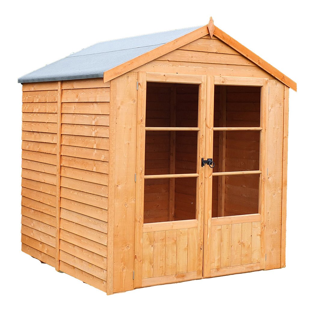 Shire Oatland 6x6ft Overlap Double Door Wooden Summerhouse - JJ Building Materials