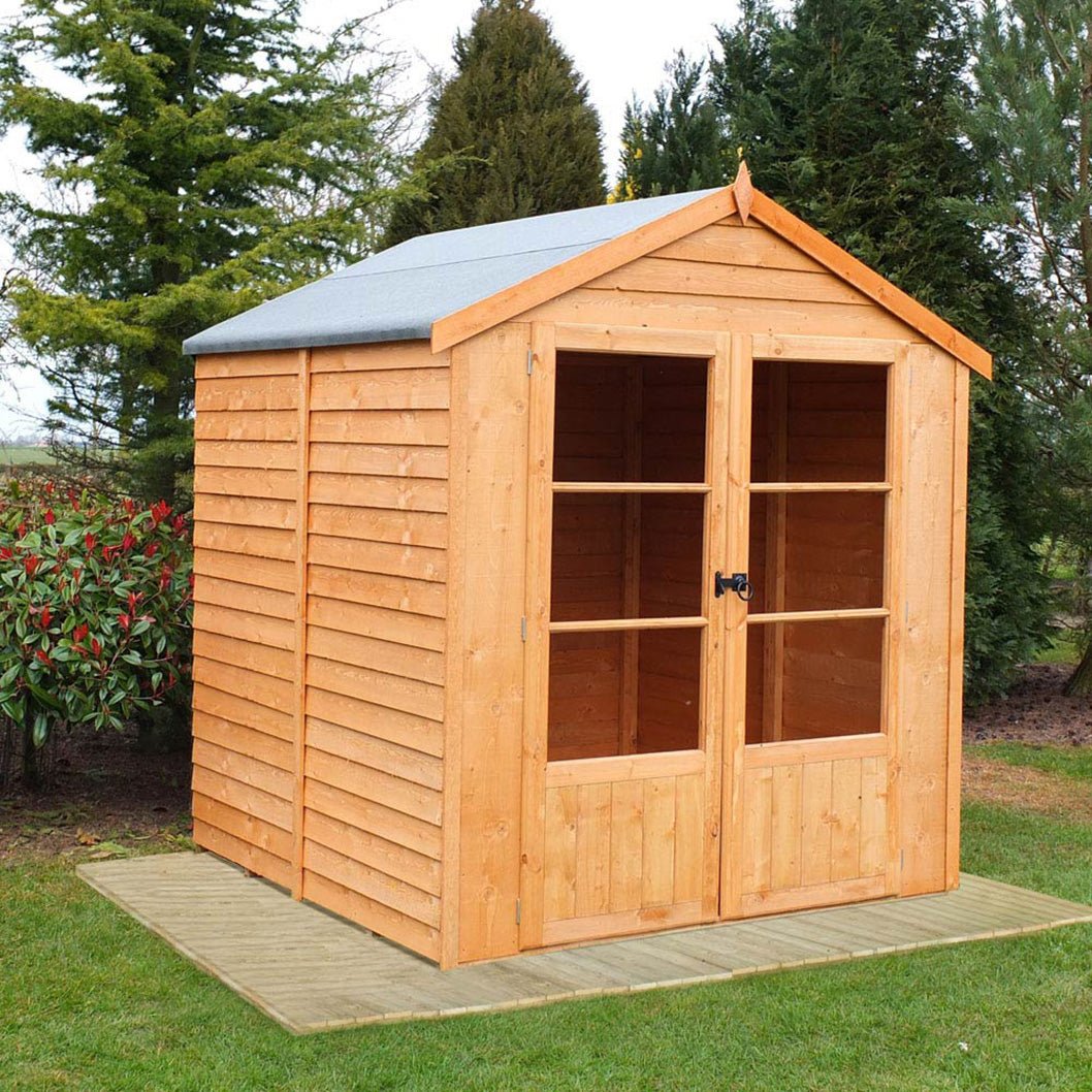 Shire Oatland 6x6ft Overlap Double Door Wooden Summerhouse - JJ Building Materials