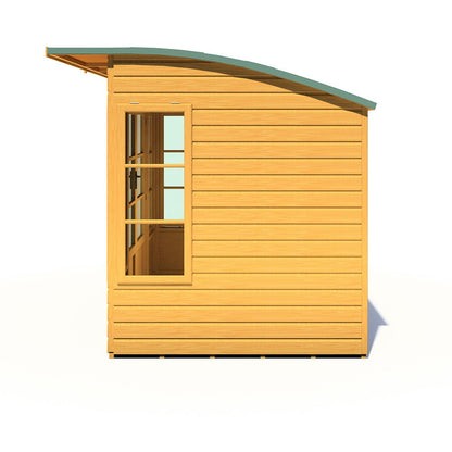Shire Orchid Double Door Contemporary T&G Curved Roof Wooden Summerhouse - JJ Building Materials