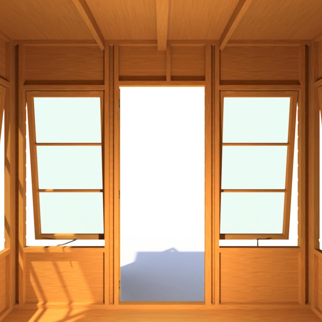 Shire Orchid Double Door Contemporary T&G Curved Roof Wooden Summerhouse - JJ Building Materials