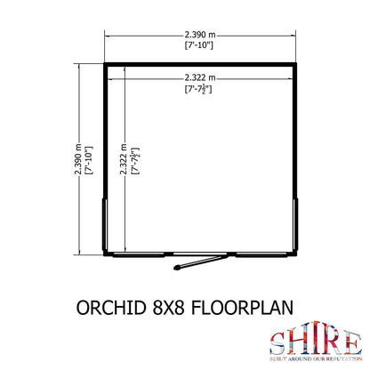 Shire Orchid Double Door Contemporary T&G Curved Roof Wooden Summerhouse - JJ Building Materials