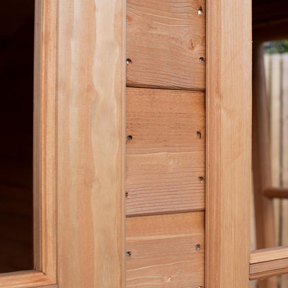 Shire Orchid Double Door Contemporary T&G Curved Roof Wooden Summerhouse - JJ Building Materials