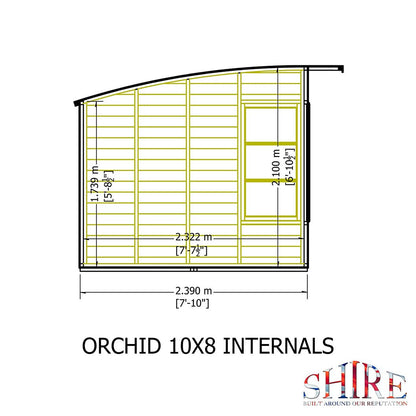 Shire Orchid Double Door Contemporary T&G Curved Roof Wooden Summerhouse - JJ Building Materials
