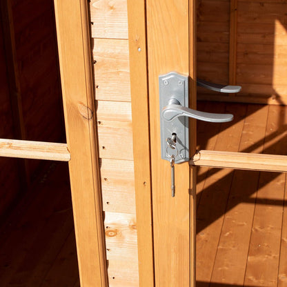 Shire Orchid Double Door Contemporary T&G Curved Roof Wooden Summerhouse - JJ Building Materials