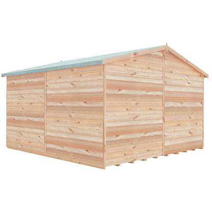 Shire Overlap 10x10ft Value Double Door Wooden Shed - JJ Building Materials