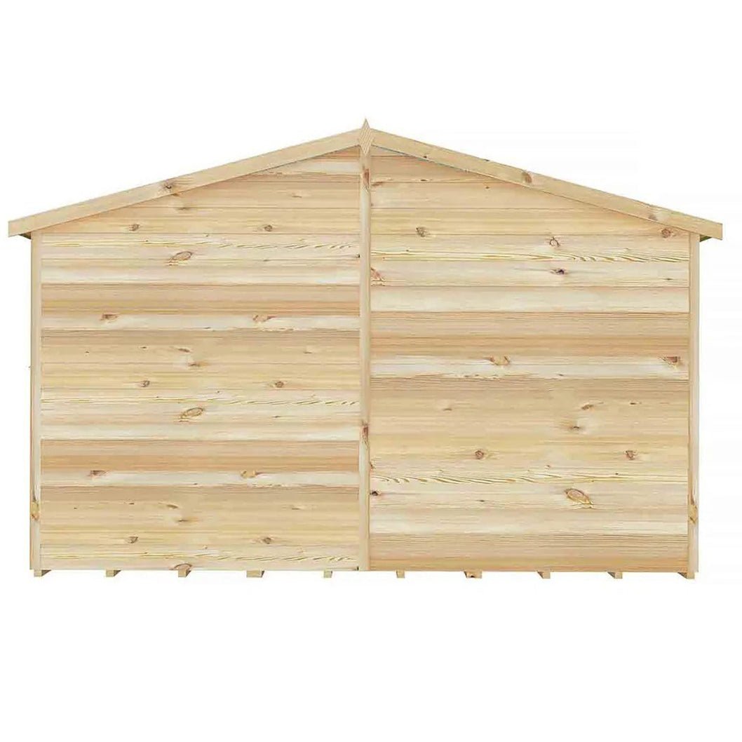 Shire Overlap 10x10ft Value Double Door Wooden Shed - JJ Building Materials