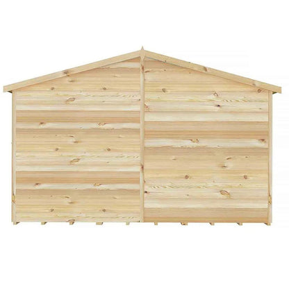 Shire Overlap 10x10ft Value Double Door Wooden Shed - JJ Building Materials