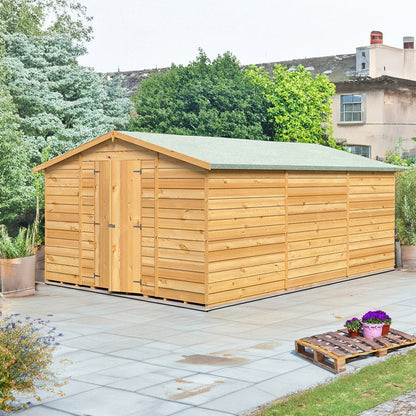Shire Overlap 10x15ft Value Double Door Wooden Shed - JJ Building Materials