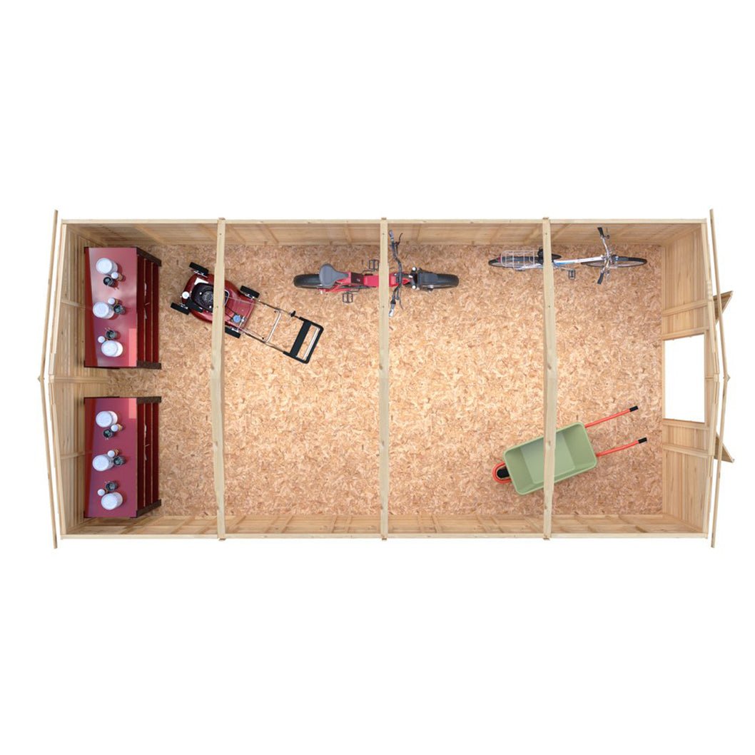 Shire Overlap 10x20ft Value Double Door Wooden Shed - JJ Building Materials