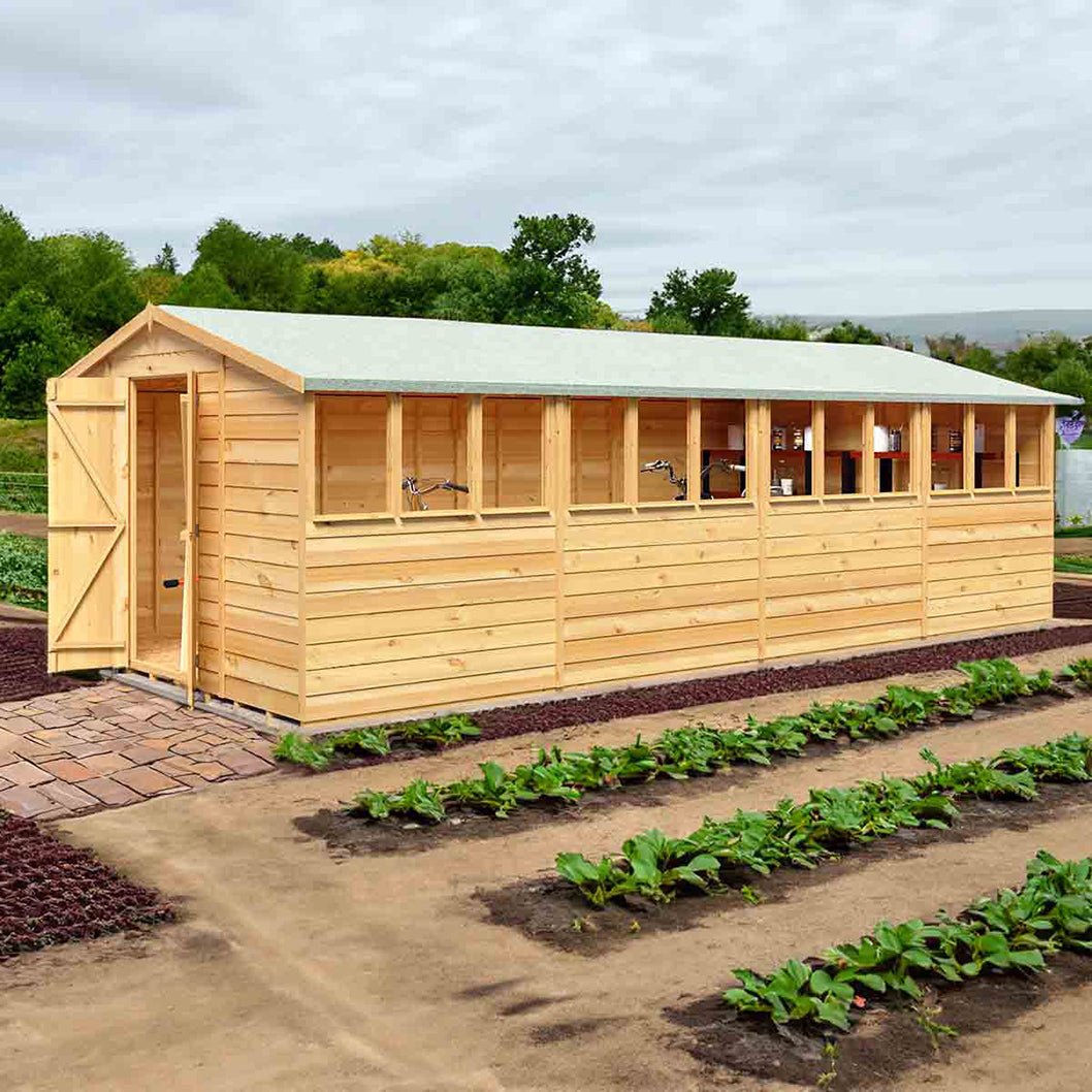 Shire Overlap 10x20ft Value Double Door Wooden Shed - JJ Building Materials