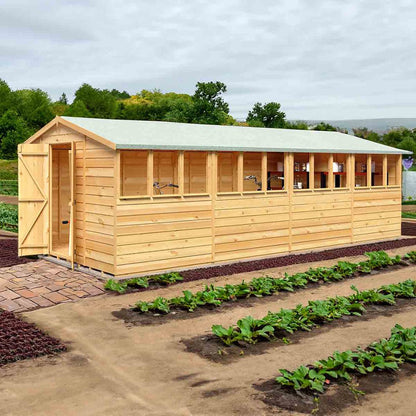Shire Overlap 10x20ft Value Double Door Wooden Shed - JJ Building Materials