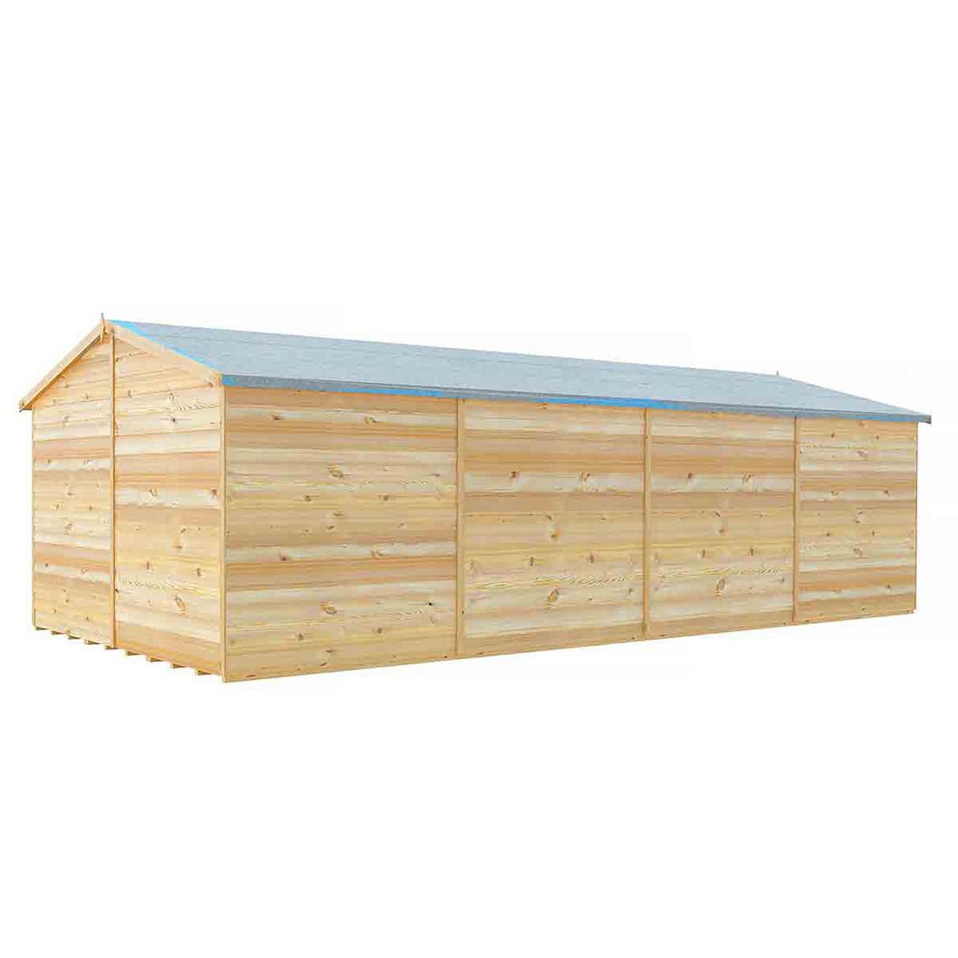 Shire Overlap 10x20ft Value Double Door Wooden Shed - JJ Building Materials