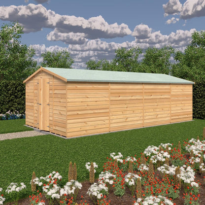 Shire Overlap 10x20ft Value Double Door Wooden Shed - JJ Building Materials