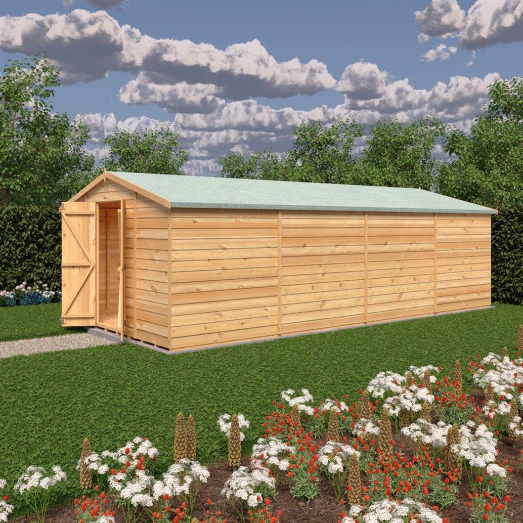 Shire Overlap 10x20ft Value Double Door Wooden Shed - JJ Building Materials