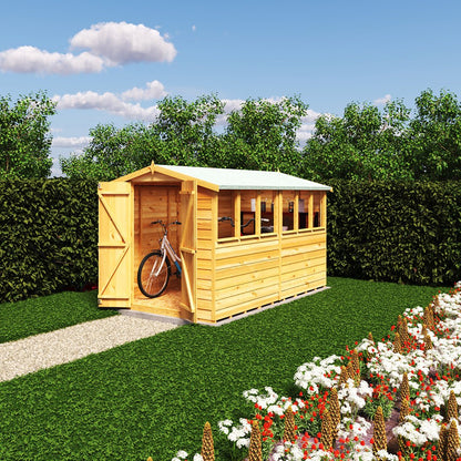 Shire Overlap 10x6ft Value Double Door Apex Wooden Shed - JJ Building Materials