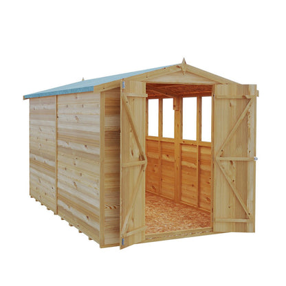 Shire Overlap 10x6ft Value Double Door Apex Wooden Shed - JJ Building Materials