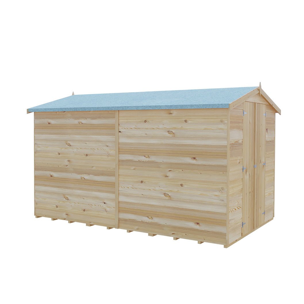 Shire Overlap 10x6ft Value Double Door Apex Wooden Shed - JJ Building Materials