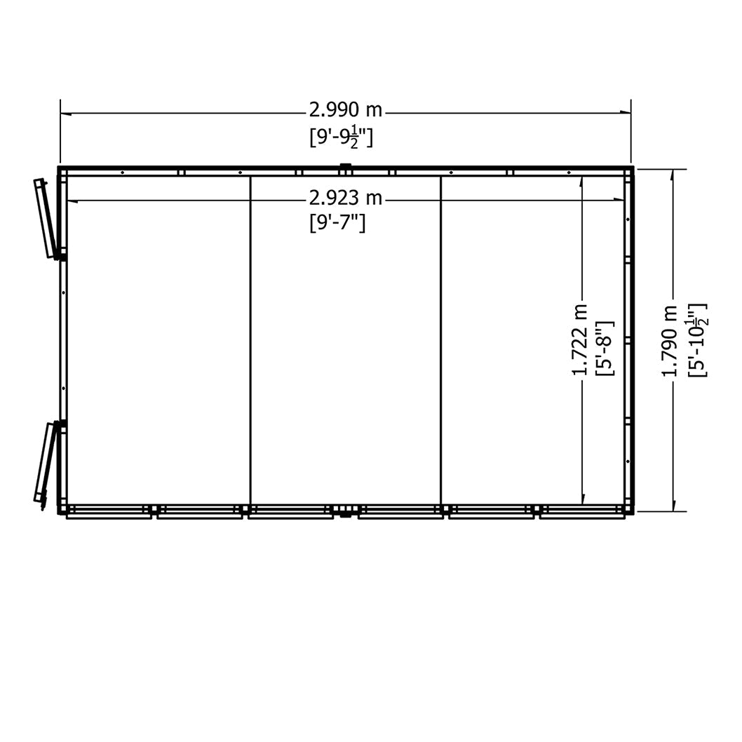 Shire Overlap 10x6ft Value Double Door Apex Wooden Shed - JJ Building Materials