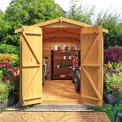Shire Overlap 10x6ft Value Double Door Apex Wooden Shed - JJ Building Materials