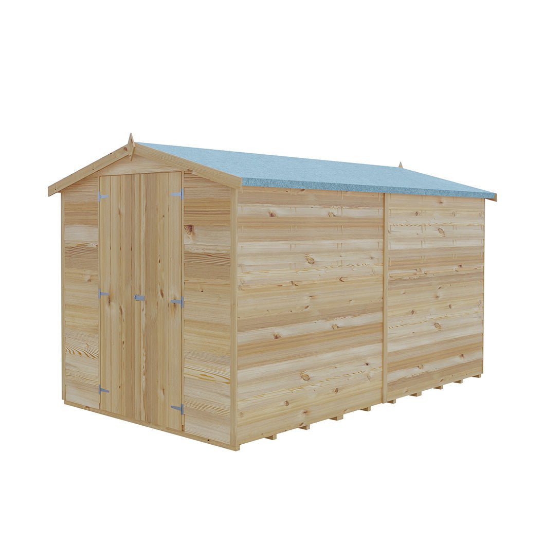 Shire Overlap 10x6ft Value Double Door Apex Wooden Shed - JJ Building Materials