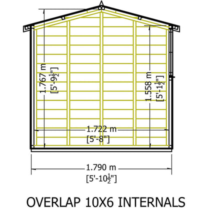 Shire Overlap 10x6ft Value Double Door Apex Wooden Shed - JJ Building Materials