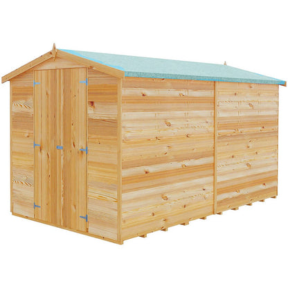 Shire Overlap 10x6ft Value Double Door Apex Wooden Shed - JJ Building Materials