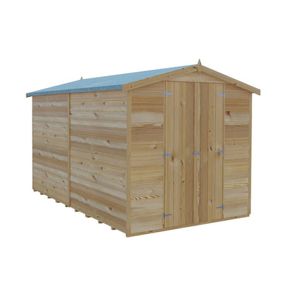 Shire Overlap 10x6ft Value Double Door Apex Wooden Shed - JJ Building Materials