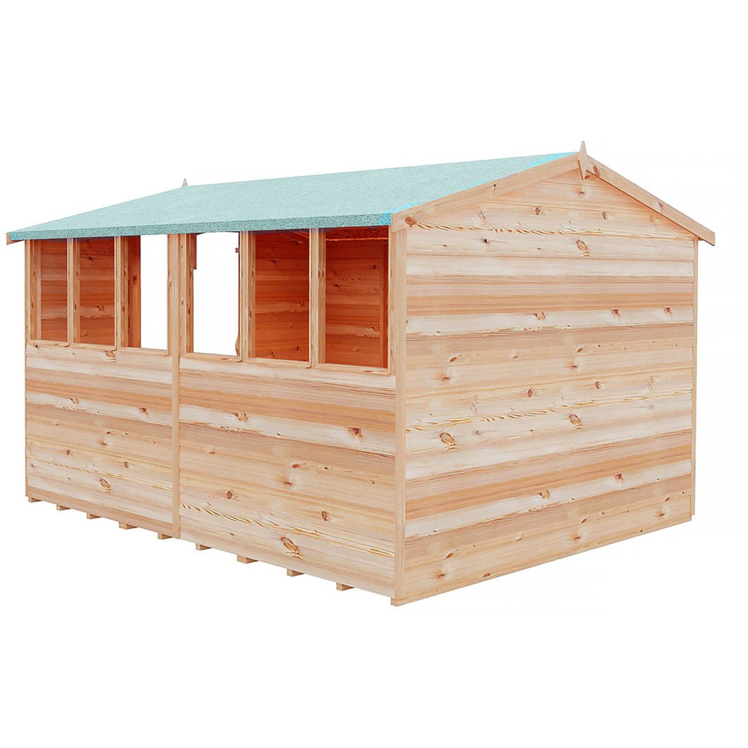 Shire Overlap 10x8ft Value Double Door Wooden Shed - JJ Building Materials