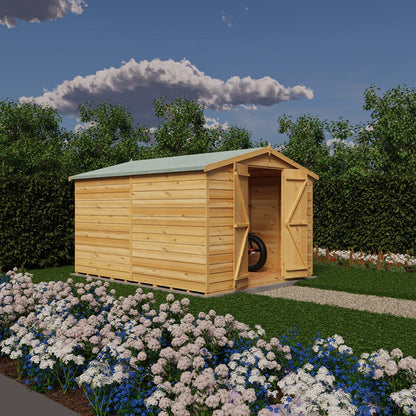 Shire Overlap 10x8ft Value Double Door Wooden Shed - JJ Building Materials