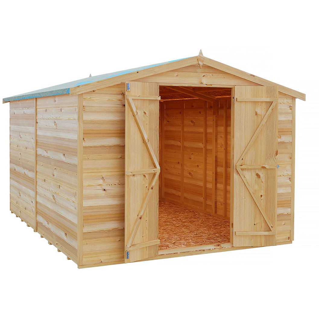Shire Overlap 10x8ft Value Double Door Wooden Shed - JJ Building Materials