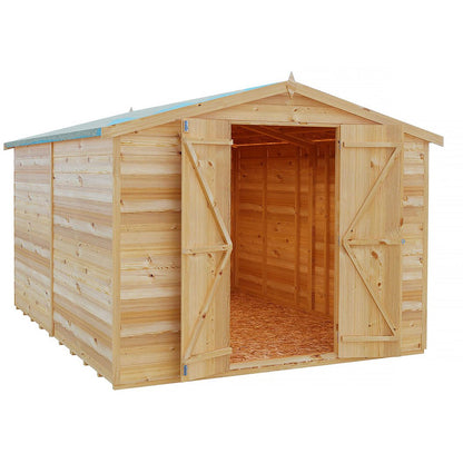 Shire Overlap 10x8ft Value Double Door Wooden Shed - JJ Building Materials